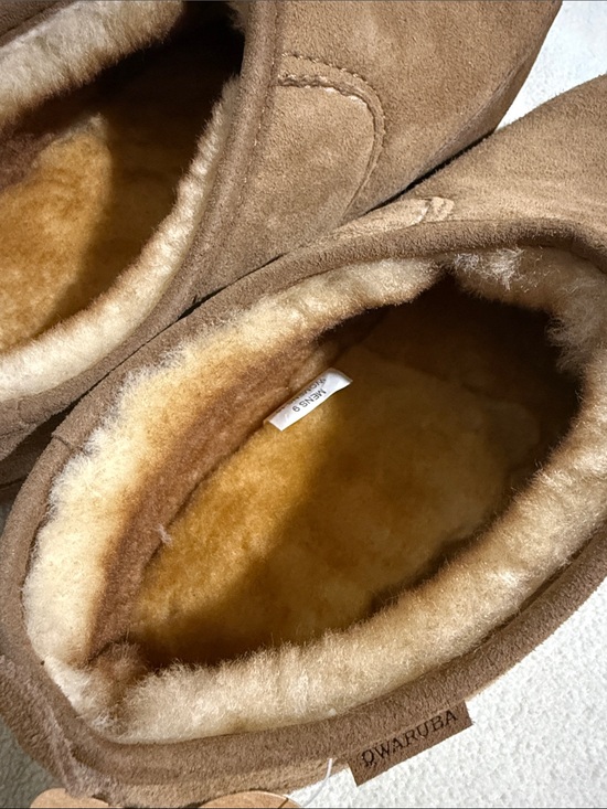 Qwaruba M9 W10 Chestnut Suede Slip-On Loafers with Shearling Lining main image 4